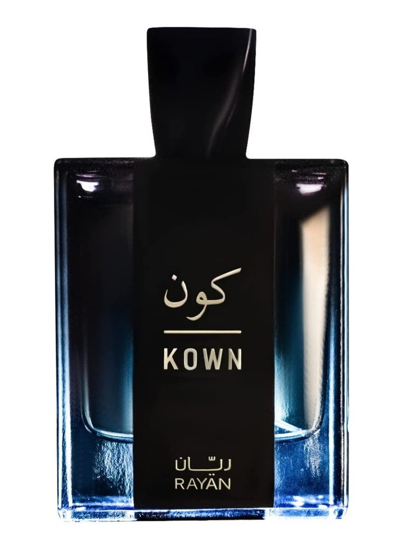 RAYAN Kown Modern Oud Perfume for Men - Long Lasting Arabian Eau De Parfum, 100mL (3.34 Fl oz), Contains Bergamot, Lavender, Cypress, Cardamom, Oud & Cedarwood, Ideal Gift for Him for Ramadan & Eid - Image 2